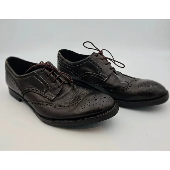 Paul Smith Wingtip Oxford Dress Shoes Men's 9 Brown Leather Hand Crafted‎ Italy